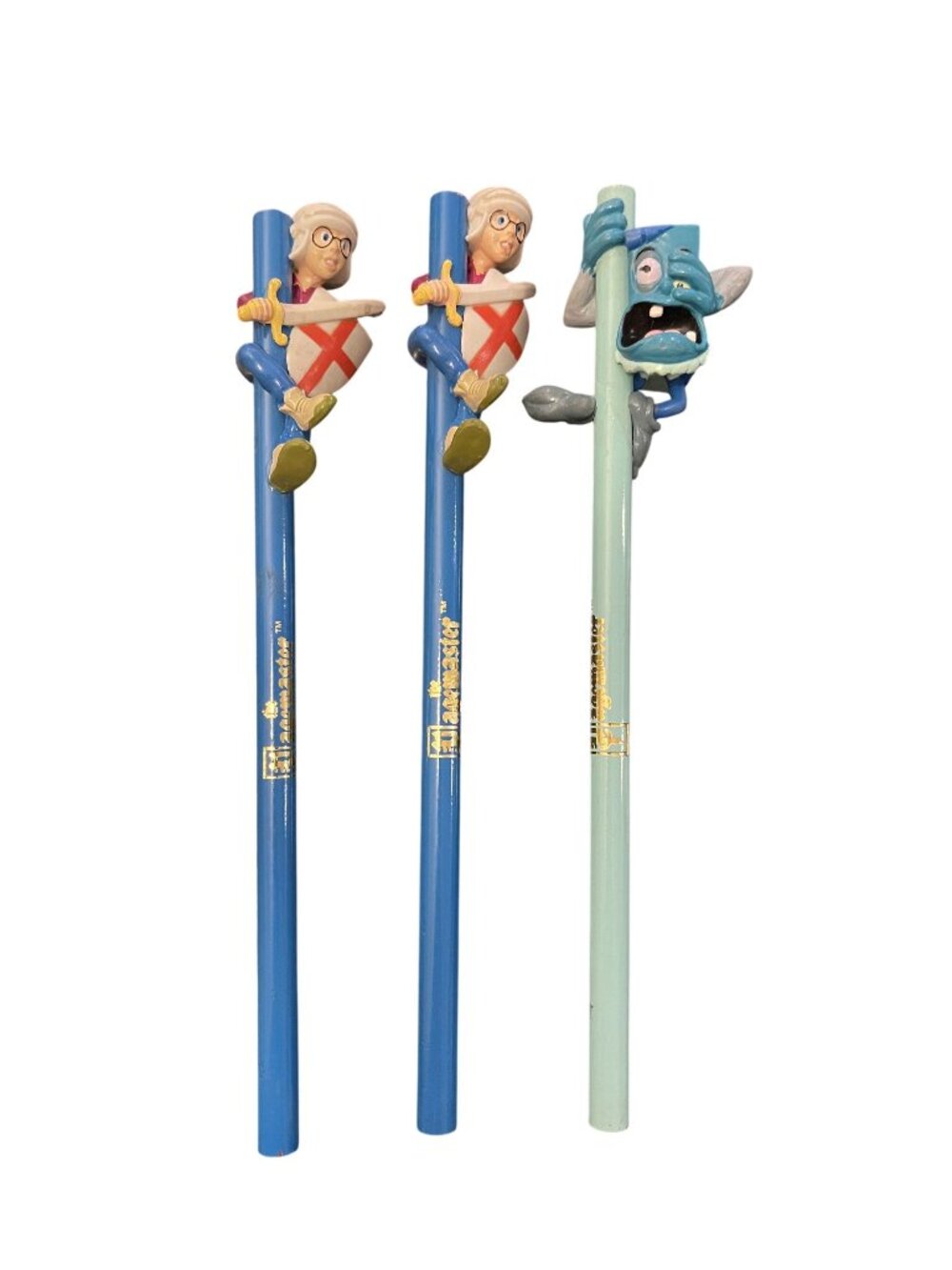 Vintage 1994 The Pagemaster Applause Pencil With Topper Hugger Set of 3